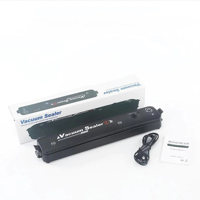 Aparat pentru vidare si sigilare pungi, Vacuum Sealer, portabil, negru