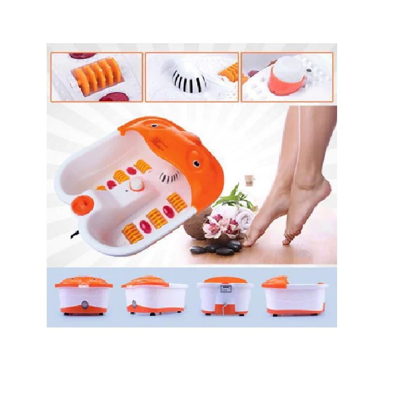 Aparat de hidromasaj pentru picioare alb/portocaliu – Îngrijire completă pentru picioare obosite