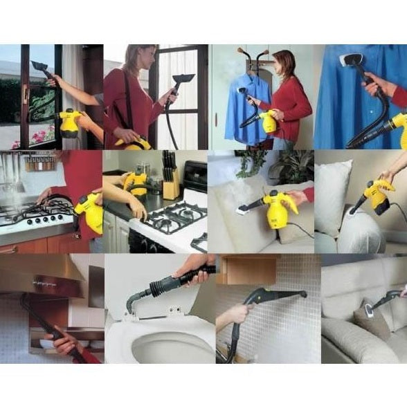 Aparat de curățat cu aburi – 1000W, 125°C, 250 ml, 5 m cablu, accesorii incluse