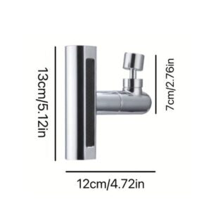 Aerator de apă cu patru moduri de evacuare – cupru-argintiu, ABS rezistent, rotire 360°