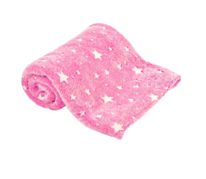 Set educativ: păturică stelute fosforescentă + pisică interactivă 30 cm