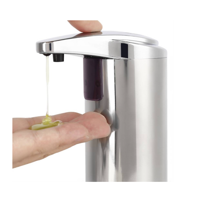 Dispenser metalic automat cu senzor de mișcare pentru săpun lichid — inox