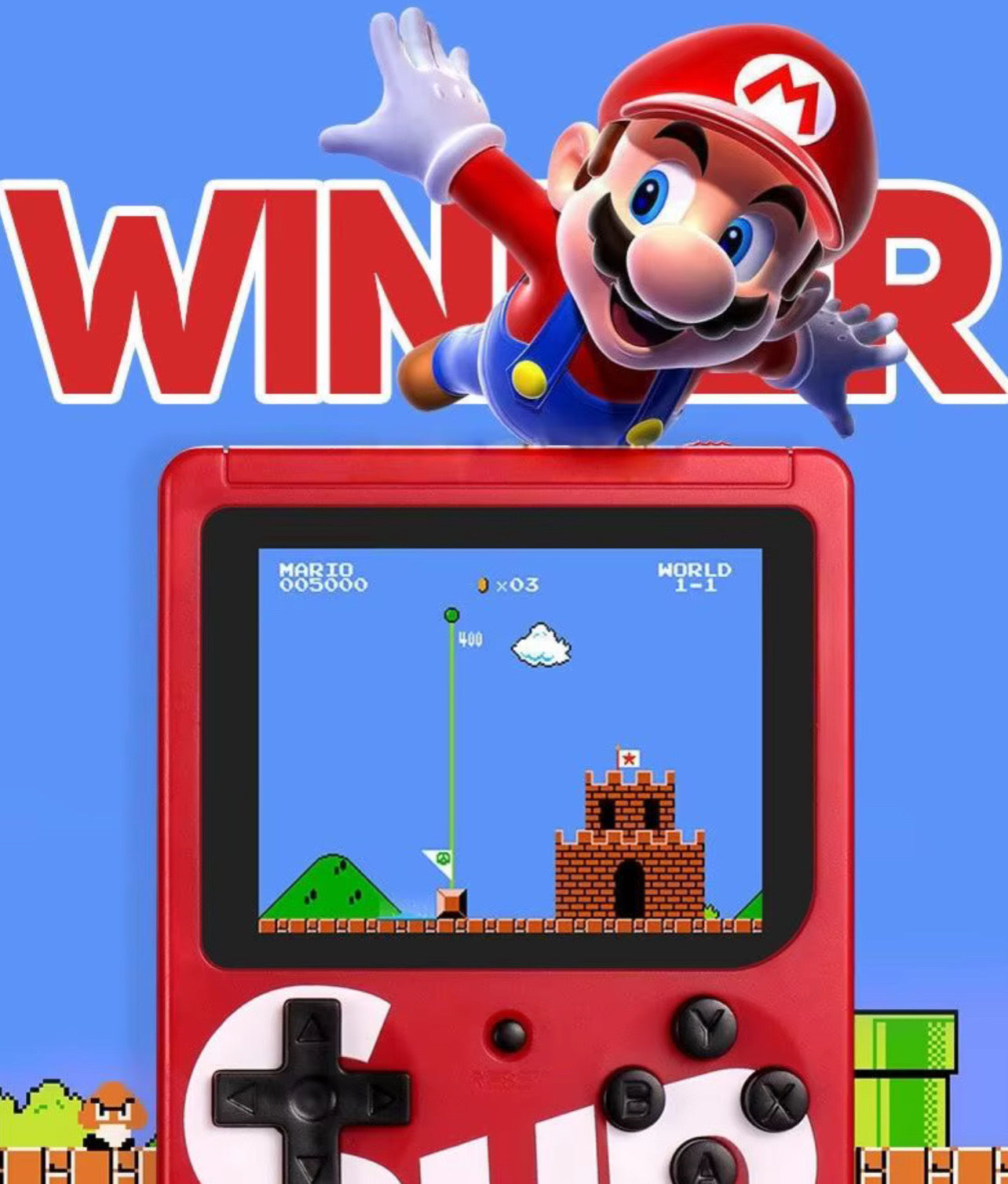 Consolă retro portabilă cu 400 jocuri – experiență clasică