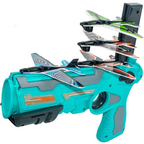 Lansator avioane de spumă cu pistol — set 4 bucăți