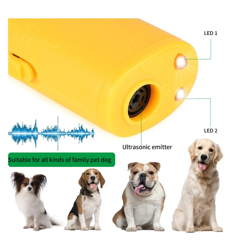 Aparat portabil cu ultrasunete și lanternă – protecție împotriva câinilor agresivi