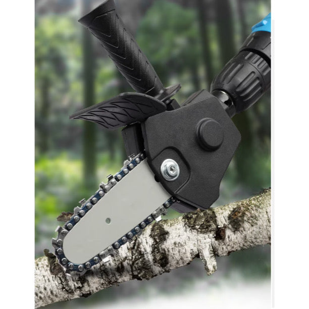 Adaptor mini-fierăstrău pentru bormașină, 10 cm, portabil, cu 2 lanțuri multifuncțional