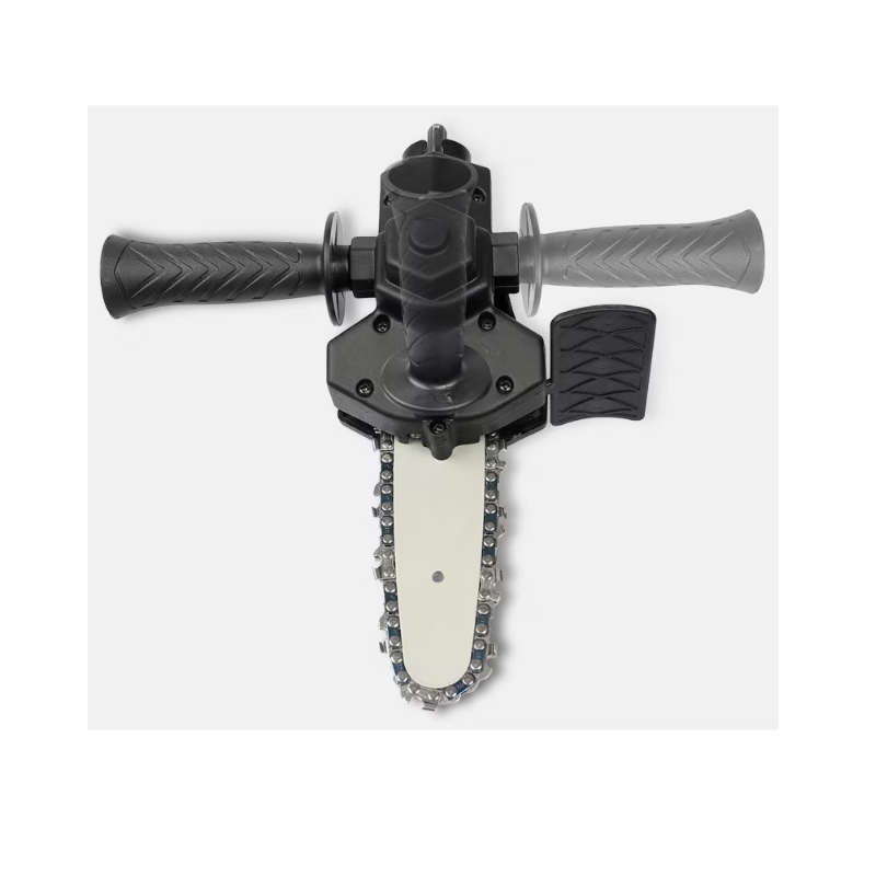 Adaptor mini-fierăstrău pentru bormașină, 10 cm, portabil, cu 2 lanțuri multifuncțional