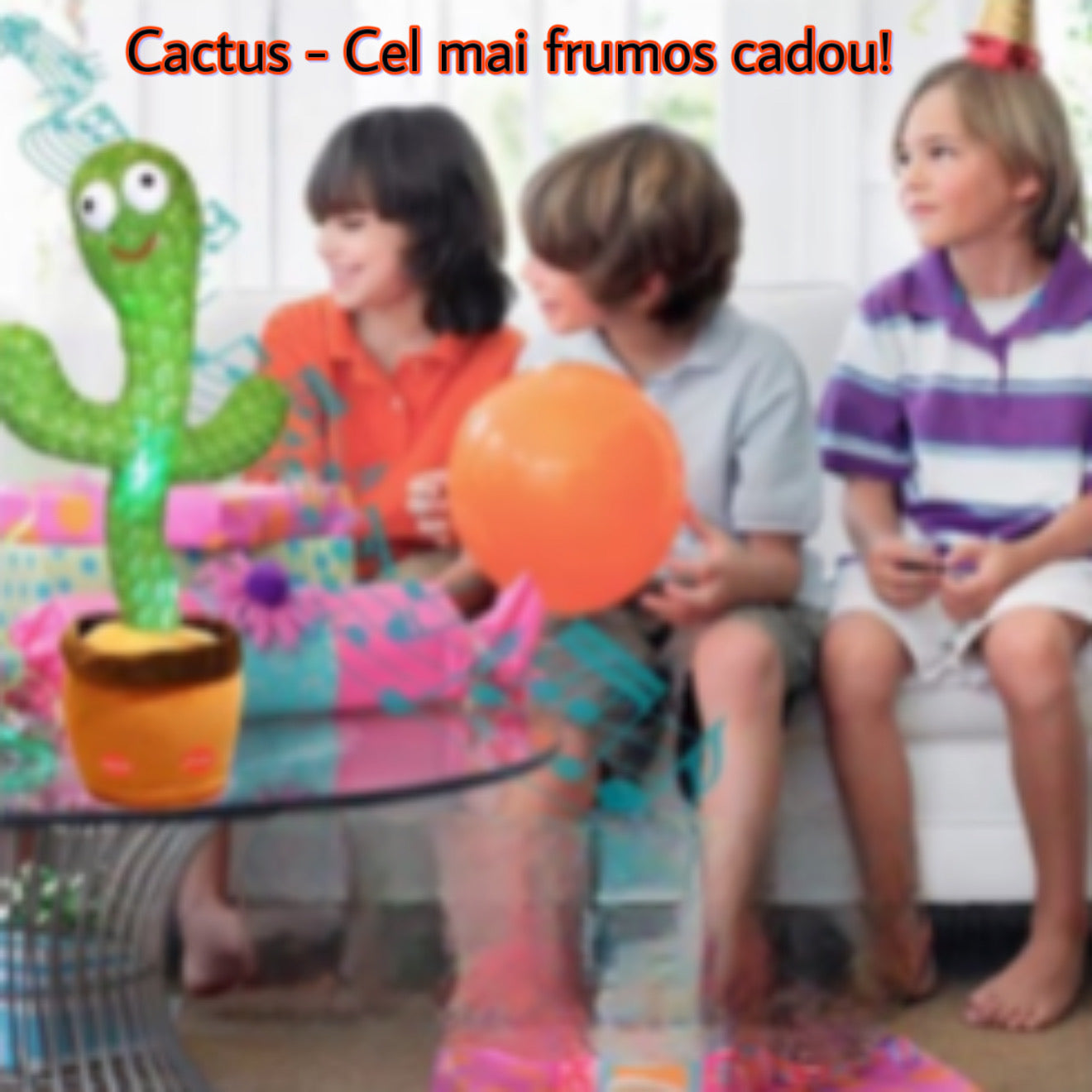 Jucărie cactus vorbitor și dansator interactivă pentru copii