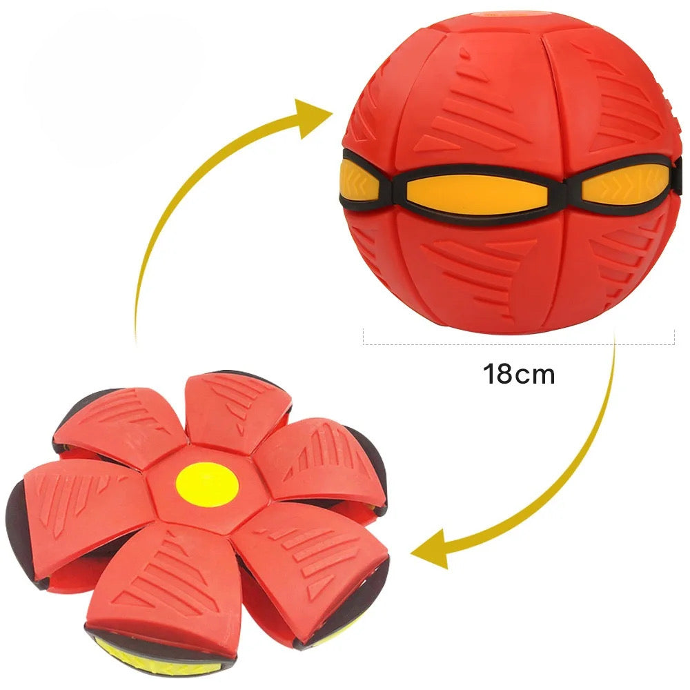 Magic Frisbee – Mingea zburătoare cu lumini colorate, transformabilă, pentru copii și animale de companie