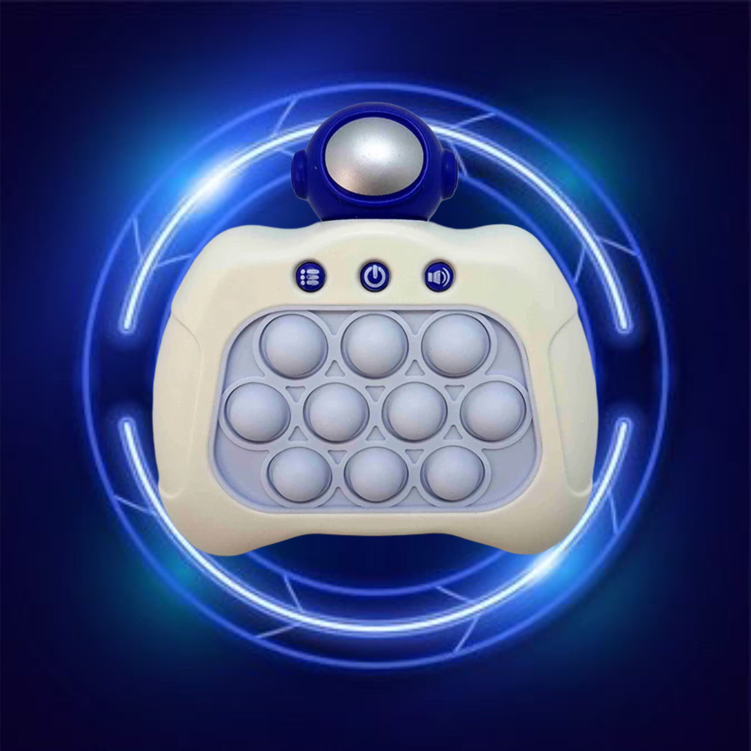 Consolă interactivă Pop It cu lumini și sunet – 4 moduri de joc, portabilă