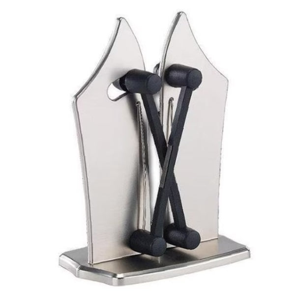 Aparat de ascuțit tacâmuri din aluminiu – argintiu, compact și eficient