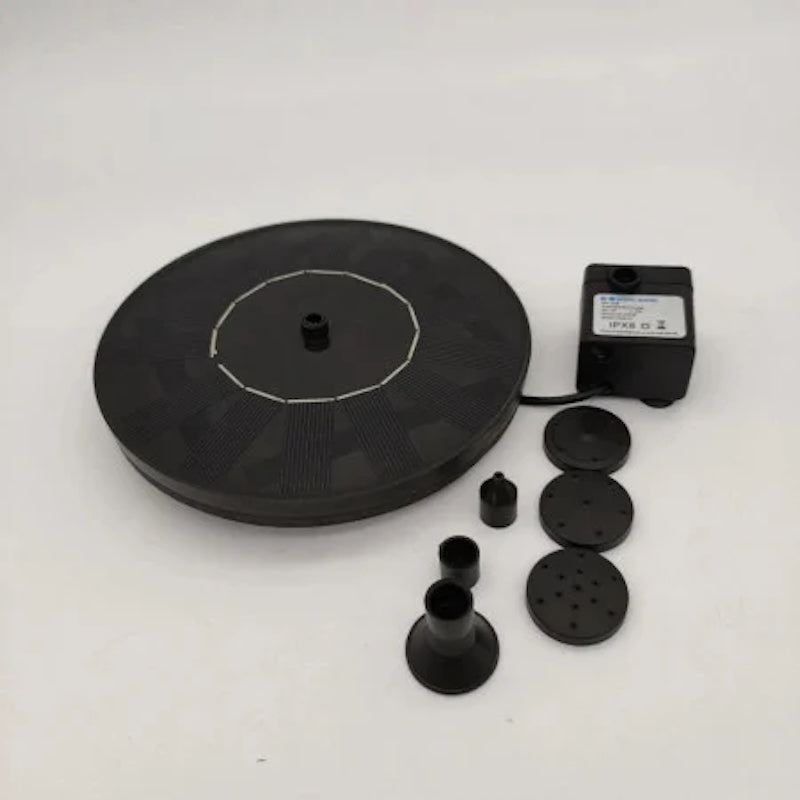 Decoratiune gradina, tip fantana arteziana, plutitoare, incarcare solara, 5 moduri stropire, 16 cm