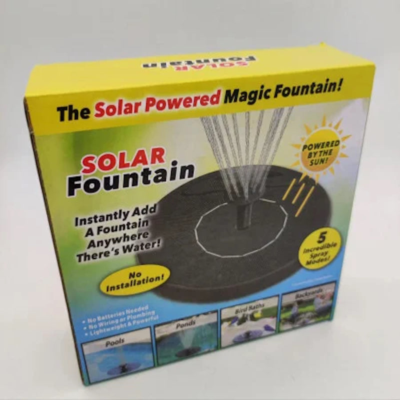 Decoratiune gradina, tip fantana arteziana, plutitoare, incarcare solara, 5 moduri stropire, 16 cm