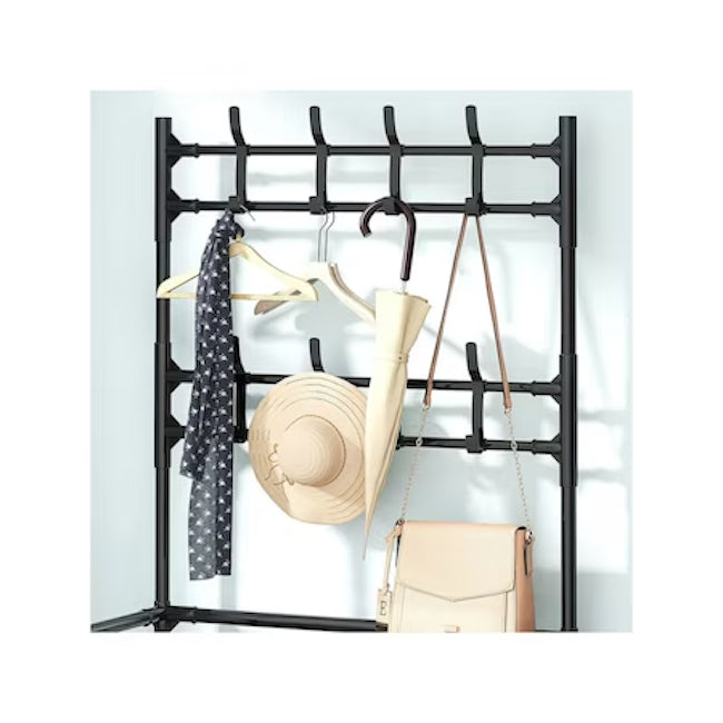 Cuier haine cu suport pantofi cu 4 rafturi