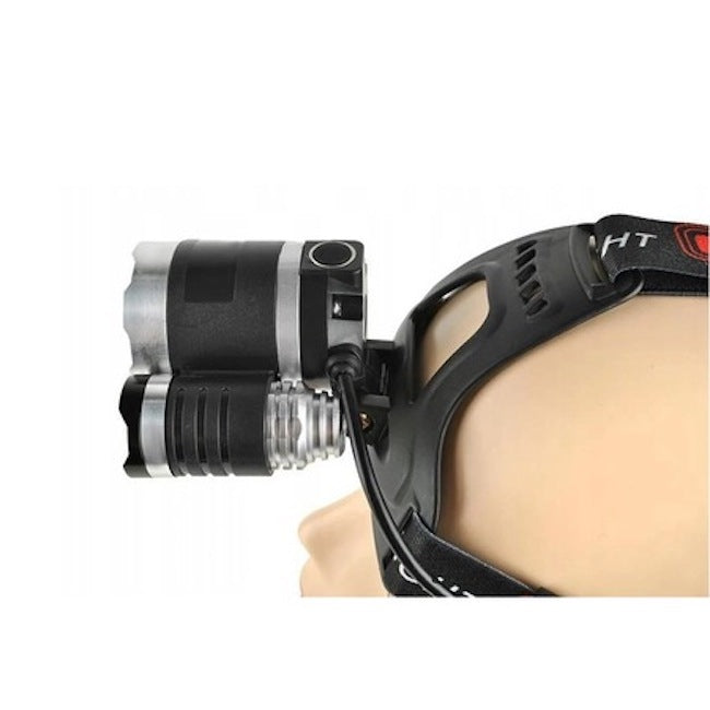 Lanterna pentru cap, 3 leduri, acumulatori