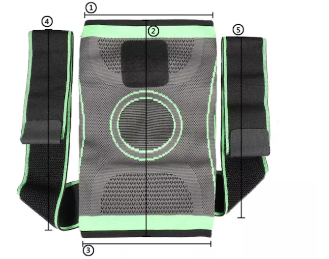 Set 2 x genunchiera elastica ajustabila cu bretele elastice, bandaj pentru genunchi cu compresie